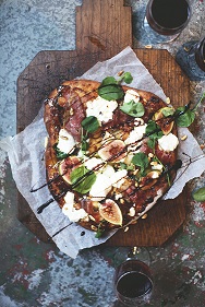 Goats’ Cheese, Fig and Parma Ham Pizza