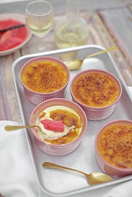 Rhubarb and Ginger Crème Brûlée