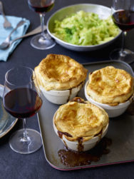 Individual Beef and Red wine Pies